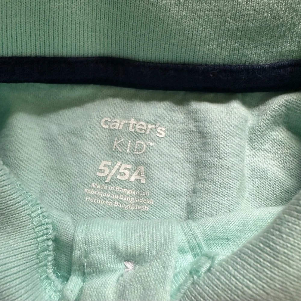 Carter’s Boys Aqua Green Polo‎ Tee Size 5
